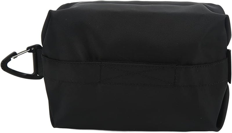 حقيبة تخزين مناديل سوداء كلاسيكية، حامل مناديل محمول للسيارة، قابل للطي للتخييم والسفر والنزهات - Image 4